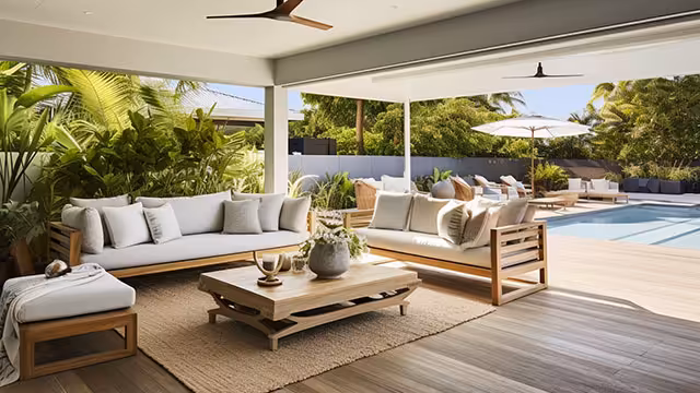 Indoor outdoor connection interior designer gold coast Elizabeth May Design